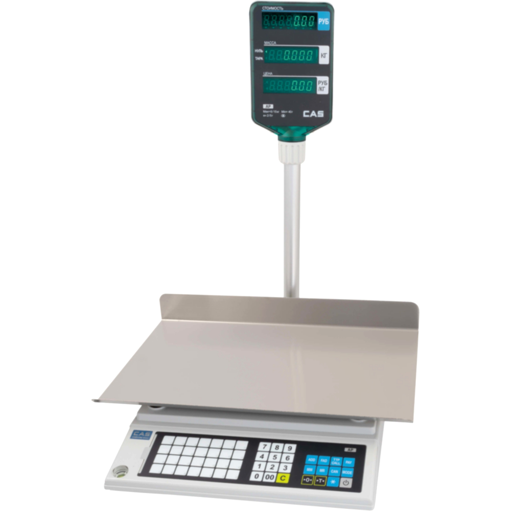 Торговые весы CAS AP-1 c интерфейсом RS 232 и памятью Торговые весы CAS AP-1 c интерфейсом RS 232 и памятью