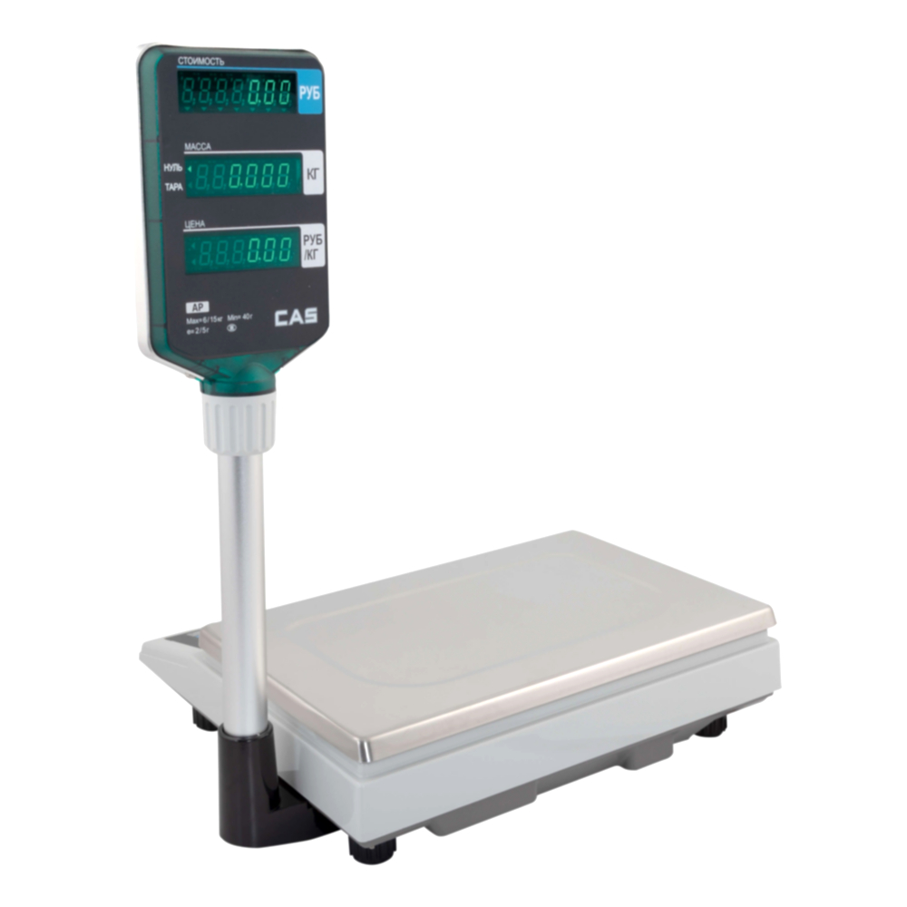 Торговые весы CAS AP-1 c интерфейсом RS 232 и памятью