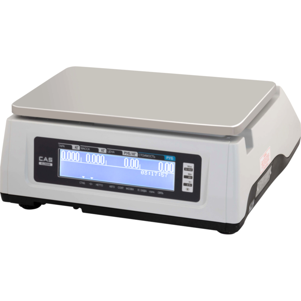 Торговые весы CAS CL3000-B с печатью этикеток, памятью товаров и Ethernet