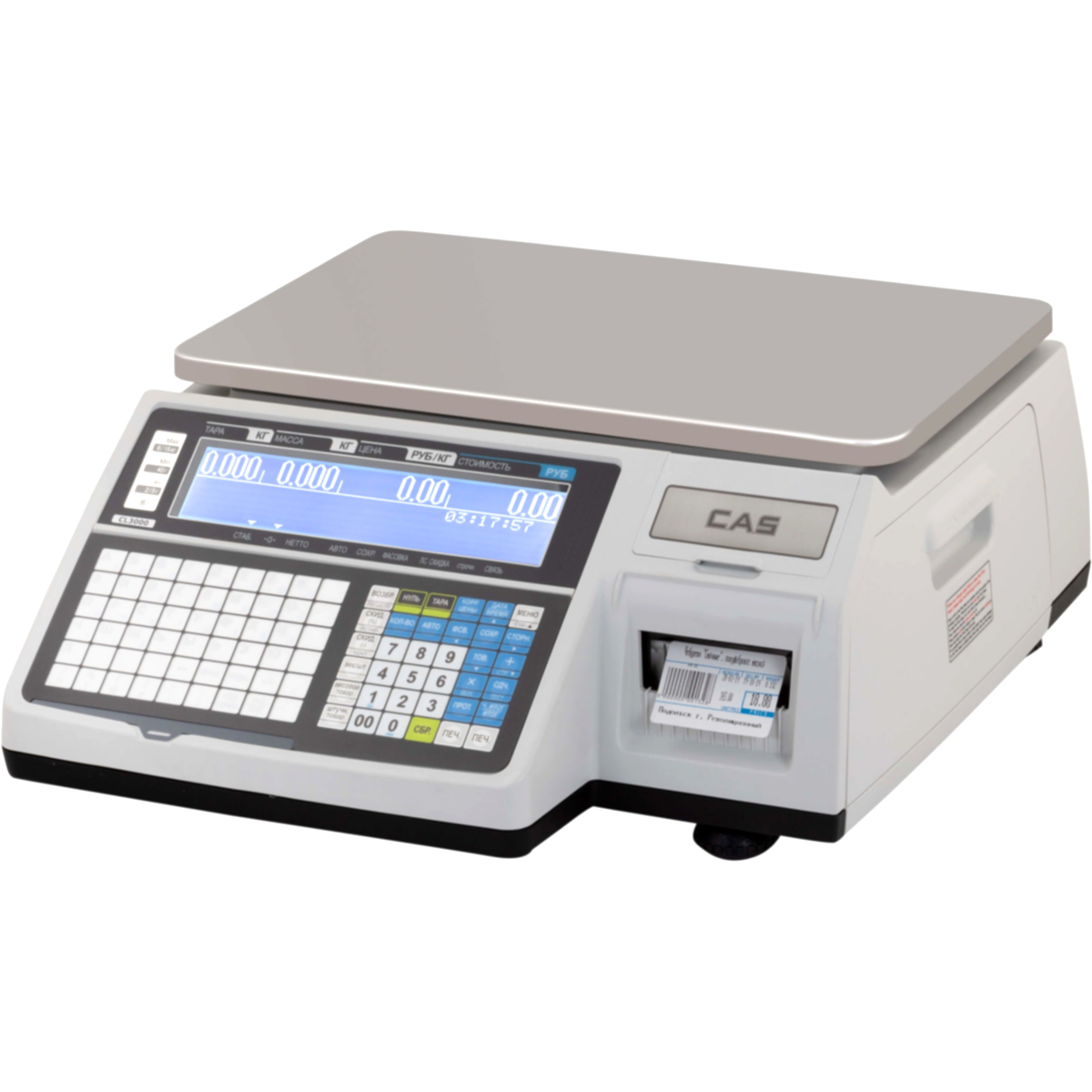 Торговые весы CAS CL3000-B нержавеющая сталь с печатью этикеток купить ...