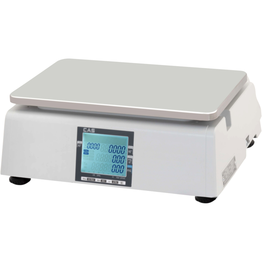 Торговые весы CAS CL3000J-B с печатью этикеток, памятью товаров и Ethernet Торговые весы CAS CL3000J-B с печатью этикеток, памятью товаров и Ethernet